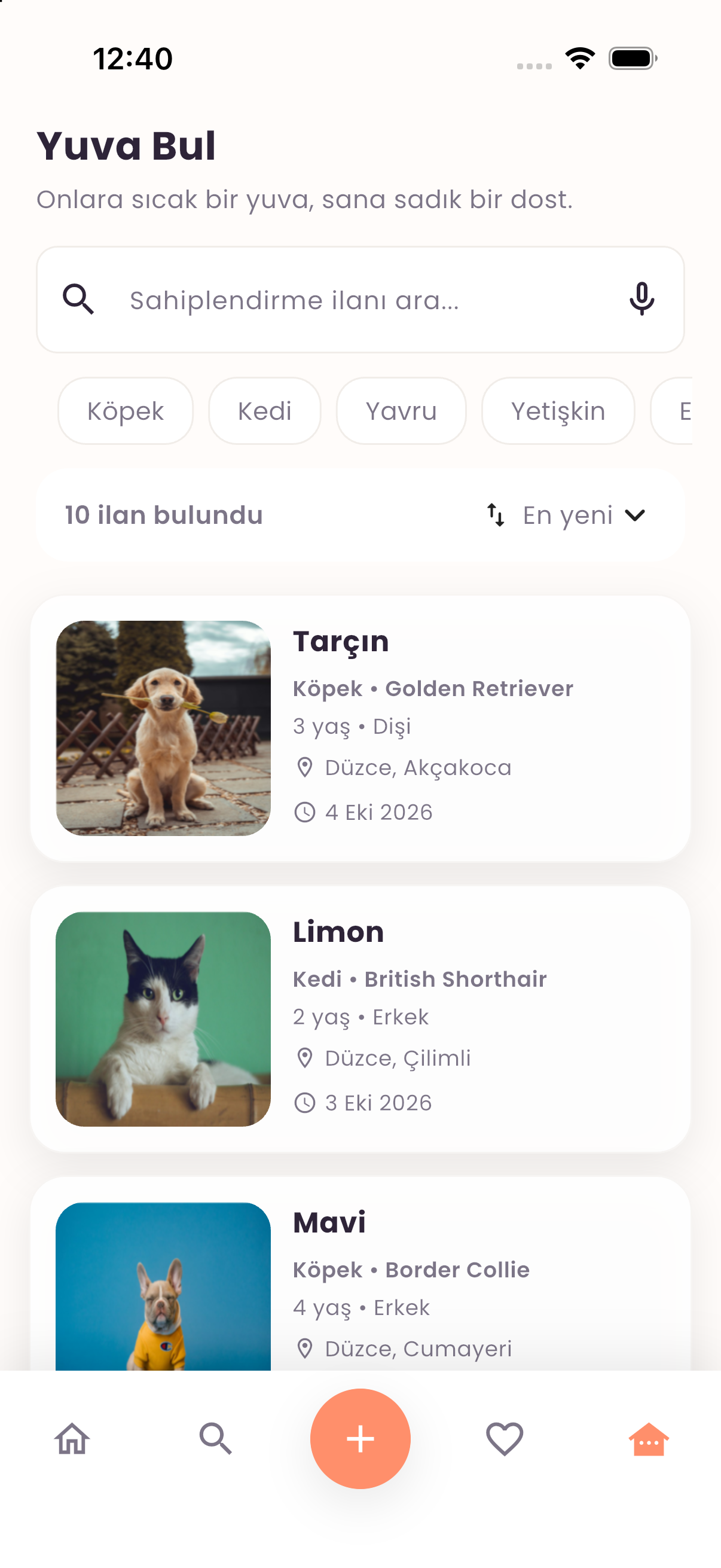 Yuva Bul ilan listesi